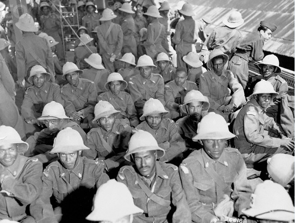 Ethiopian soldiers on their way to South Korea