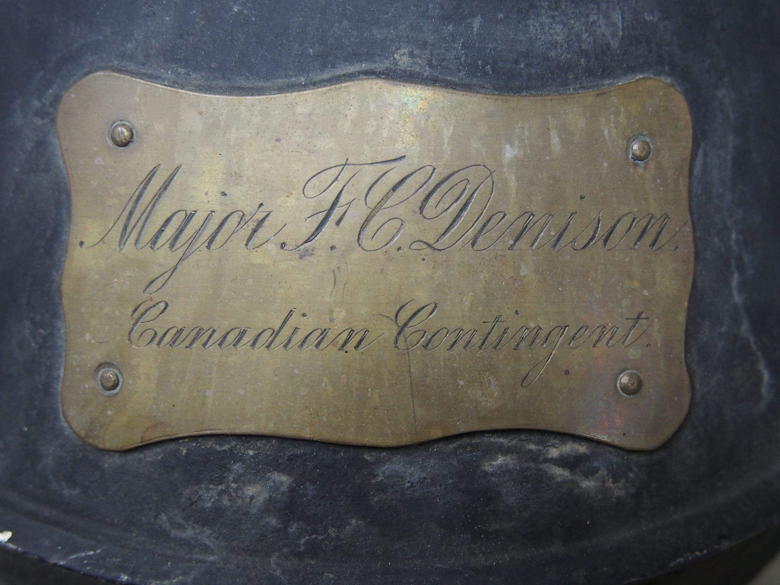 Name plate on helmet